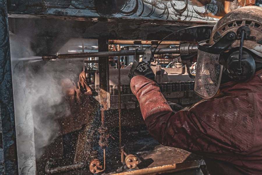 High Pressure water jetting on site