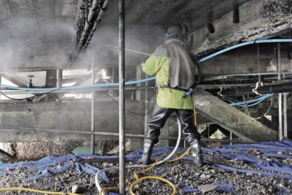 Hydro demolition Hydro demolition in action