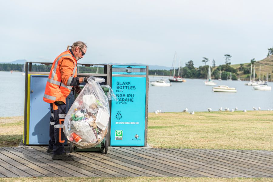 Collecting Litter from city centre