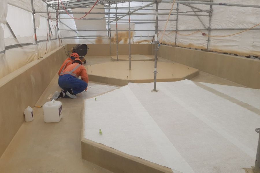 Tank Coatings in a contmaiant bund