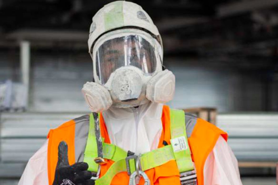 Team in PPE gearing prepping for Protective coatings works