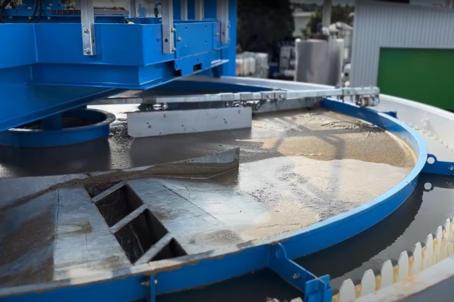 Water being processed through our resource recovery plant