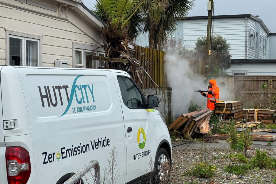 Hutt city Graffiti removal with Van