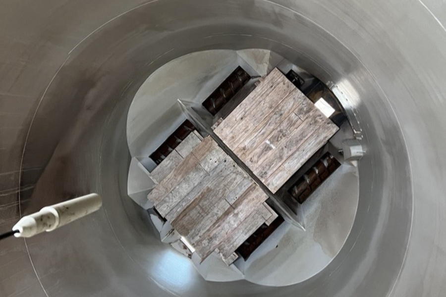 Inside one of the Silos