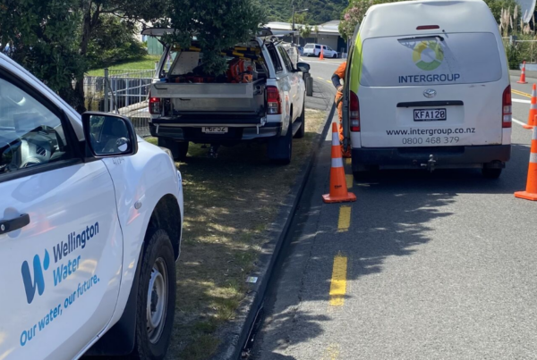 Our team mobilising on a job and setting up cctv for wellington water critical asset inspection.