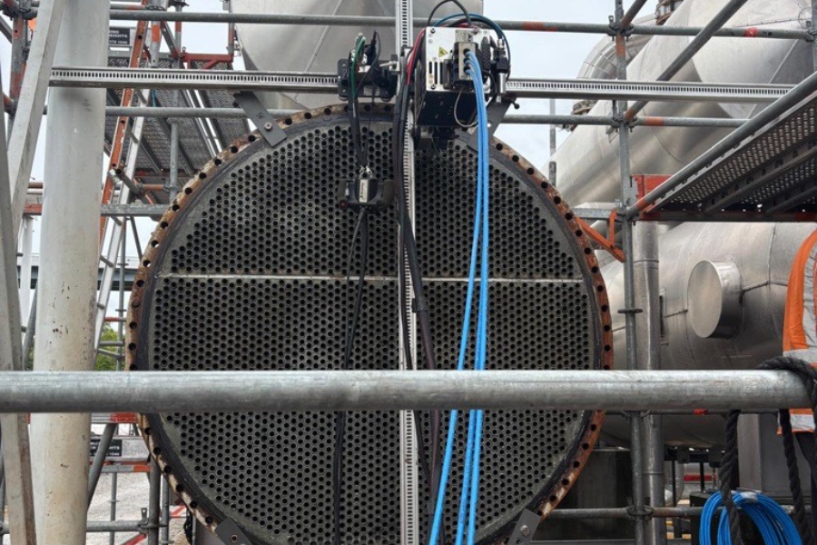 Stoneage Sentinel in use cleaning geothermal heat exchanger at Top Energy